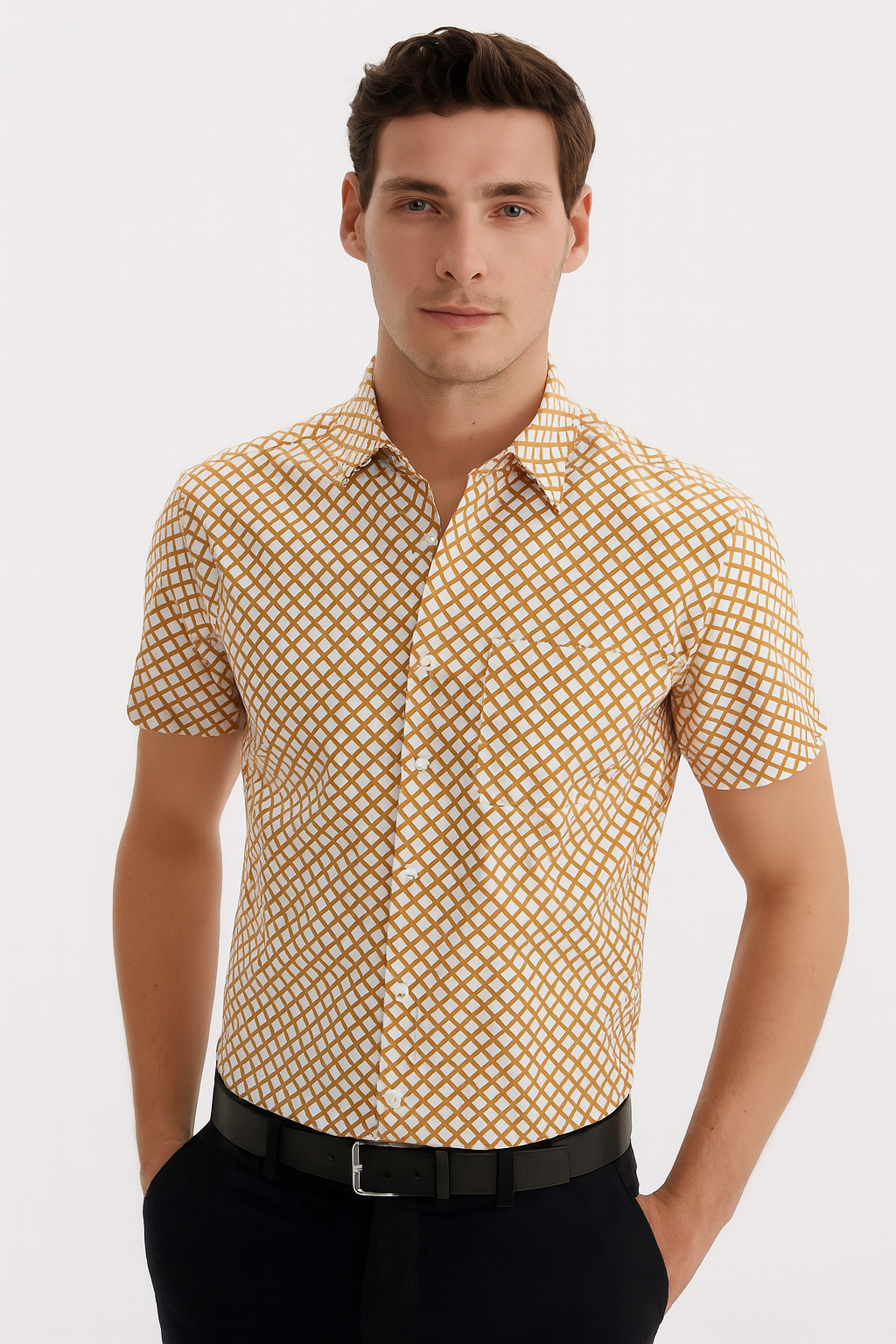 Golden Grid Shirt