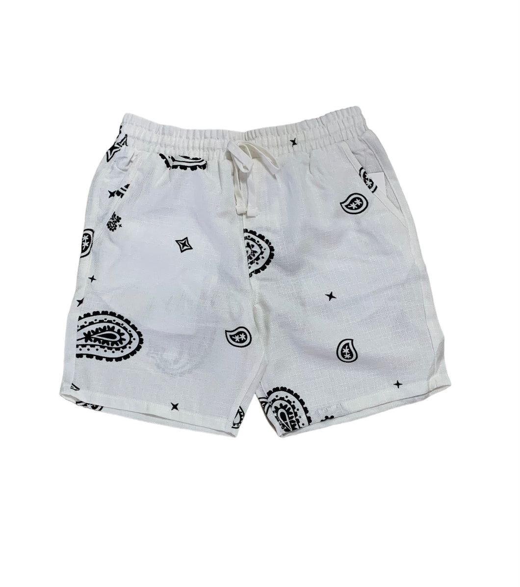 PAISLEY WHITE SHORT